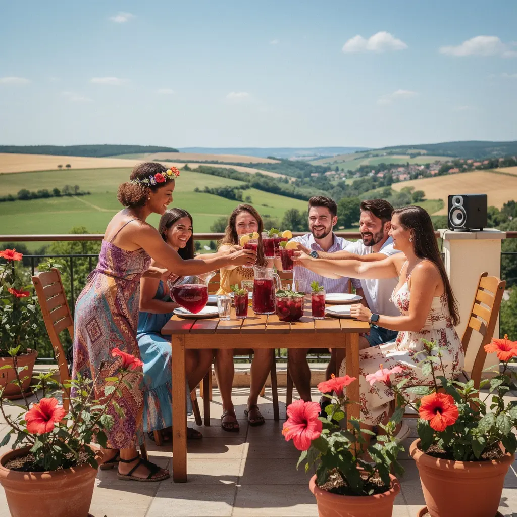 Frissen szüretelt hibiszkusz virágok, készen a teázás élményére.