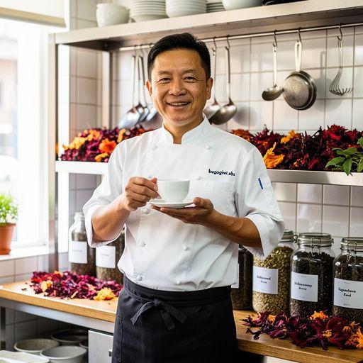 Hibiszkusz virágok élénkpiros színben, frissítő teához készen.